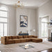 Shaggy - Fabric 5 Piece Modular Sectional With Chaise - Simple Home Plus
