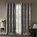 Bentley - 95" Ogee Knitted Total Blackout Panel - Charcoal - Simple Home Plus