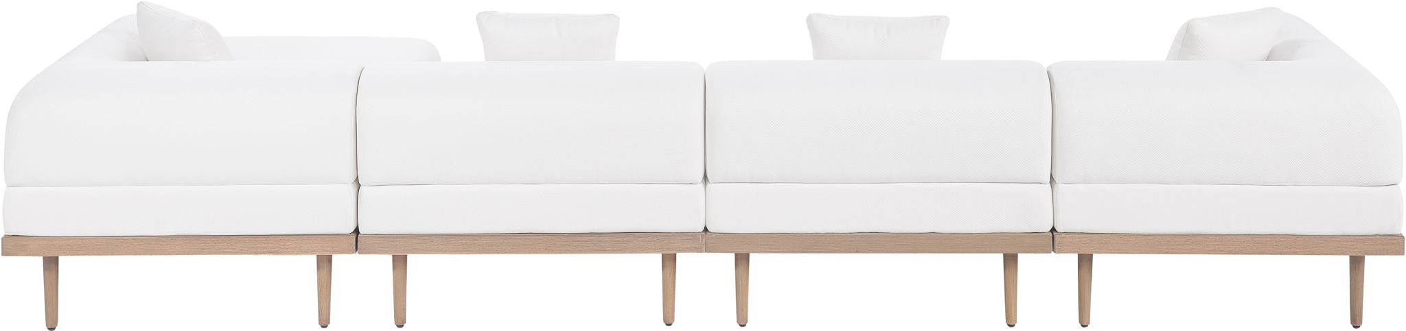 Laguna - 5 Piece 106.5" Upholstered Outdoor Patio Modular Sectional - Simple Home Plus