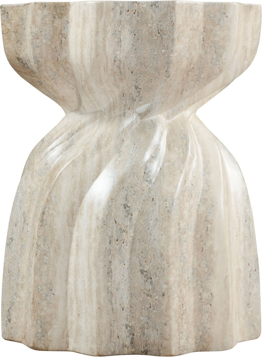Caserta - Concrete End Table - Travertine - Simple Home Plus