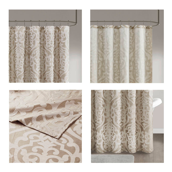 Odette - Shower Curtain - Tan - Simple Home Plus