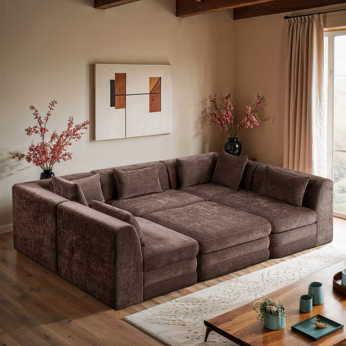 Stellar - 6 Piece Upholstered Modular Sectional - Simple Home Plus