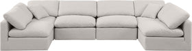 Indulge - Linen 6 Piece Modular U-Shaped Sectional - Simple Home Plus