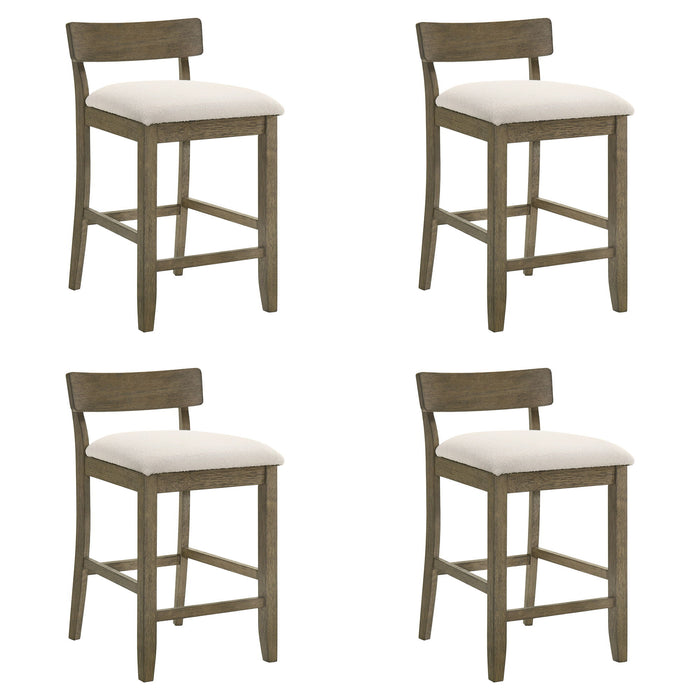 Merie - Modern Transitional Wood Counter Height Kitchen Bar Stool - Simple Home Plus