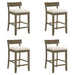 Merie - Modern Transitional Wood Counter Height Kitchen Bar Stool - Simple Home Plus