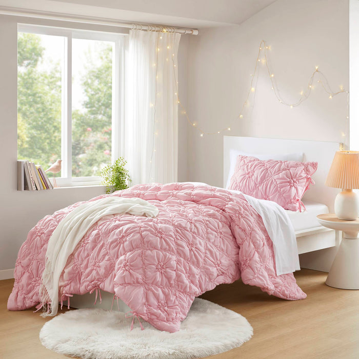 Lily - 2 Piece Comforter Set - Pink