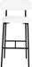 Lupita - Vegan Leather Upholstered Bar Stool With Matte Black Frame (Set of 2) - Simple Home Plus