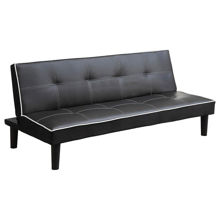 Katrina - Upholstered Tufted Convertible Sofa Bed - Black - Simple Home Plus