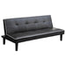 Katrina - Upholstered Tufted Convertible Sofa Bed - Black - Simple Home Plus