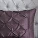 Laurel - California King 7 Piece Tufted Comforter Set - Plum - Simple Home Plus