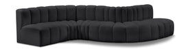 Arc - Faux Leather 6 Piece Curved Modular Sofa - Simple Home Plus