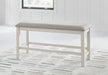 Robbinsdale - Antique White - Dbl Counter Height Upholstered Dining Bench - Simple Home Plus