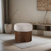 Nimes - Ottoman / Stool With Brown Base - Simple Home Plus