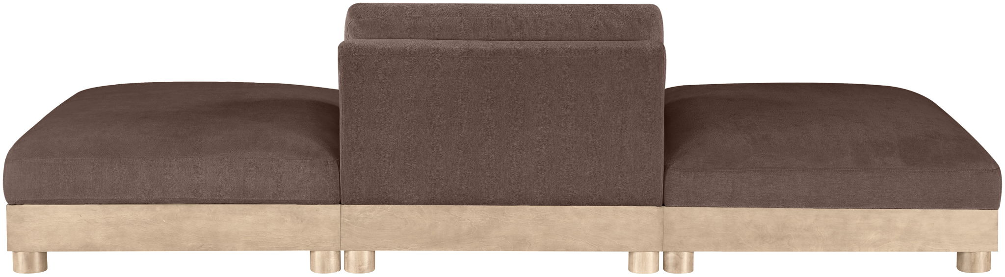 Turin - Chenille Fabric Upholstered Modular Sectional - Brown - Simple Home Plus