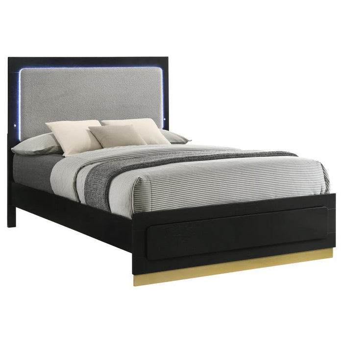 Caraway - Wood LED Panel Bed - Simple Home Plus