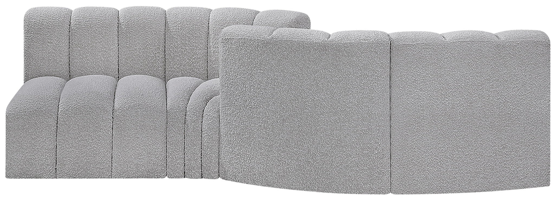 Arc - Boucle Fabric 4 Piece Sofa - Simple Home Plus