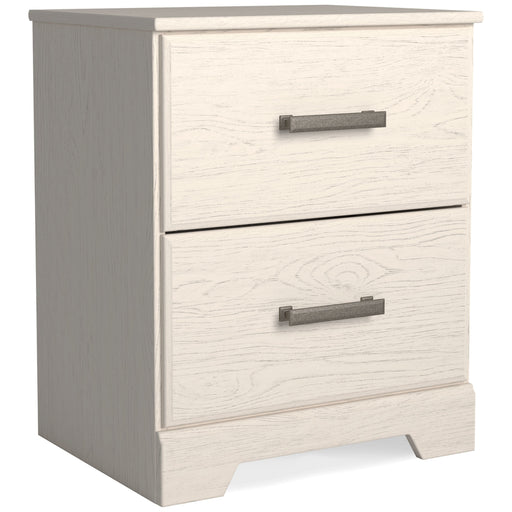 Stelsie - White - Two Drawer Night Stand - Simple Home Plus