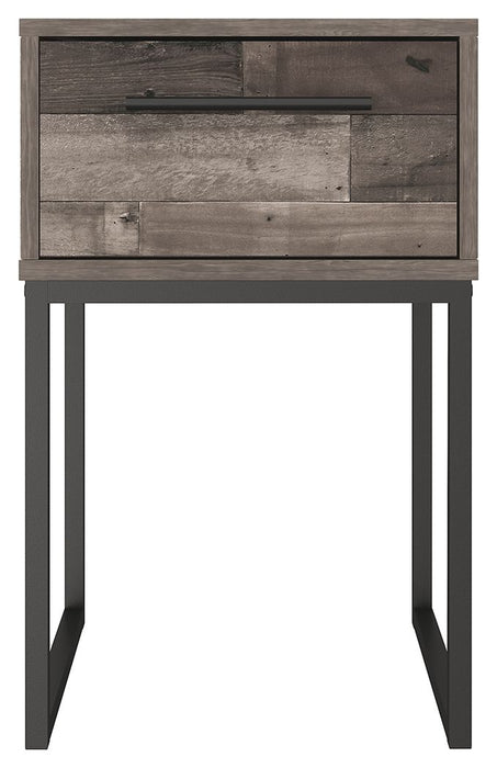 Neilsville - Black / Gray - One Drawer Night Stand - Simple Home Plus