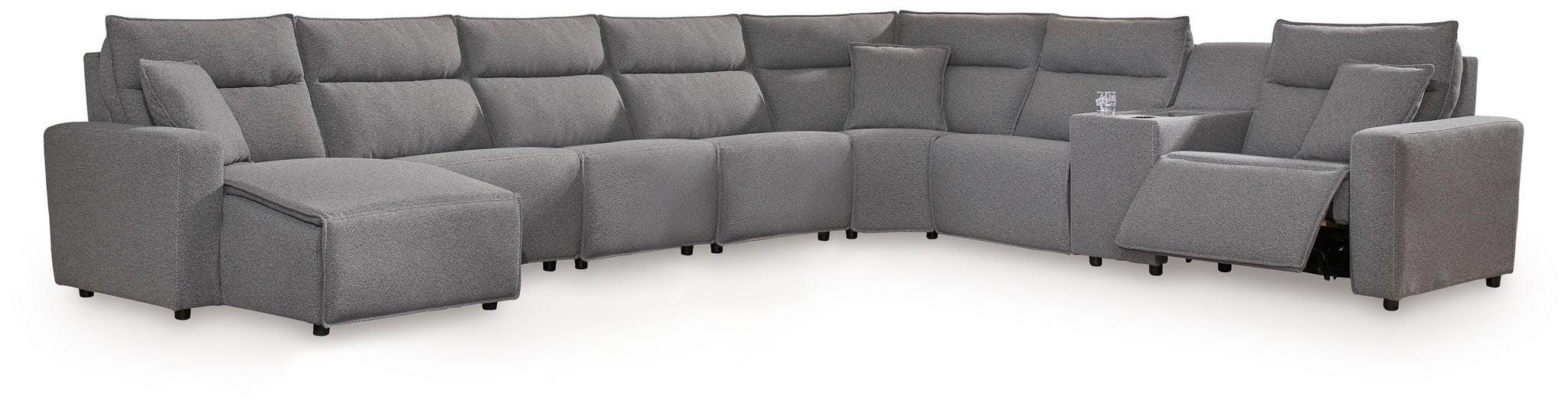 Modmax II - Reclining Sectional - Salt And Pepper - Simple Home Plus