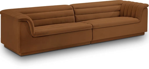 Cascade - Velvet Modular Sofa - Saddle - Simple Home Plus