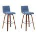 Vienna - Modern Swivel Bar Height Stool - Walnut Finished Wood Frame - Simple Home Plus