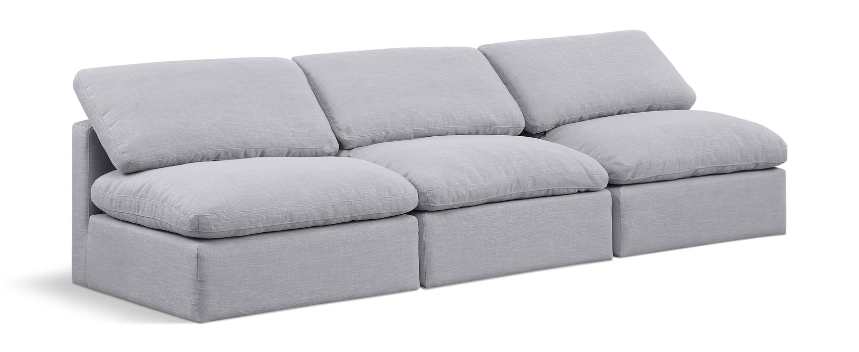Indulge - Linen 3 Seat Modular Armless Sofa - Simple Home Plus