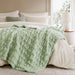 Ruched Fur - Throw - Sage Green - Simple Home Plus