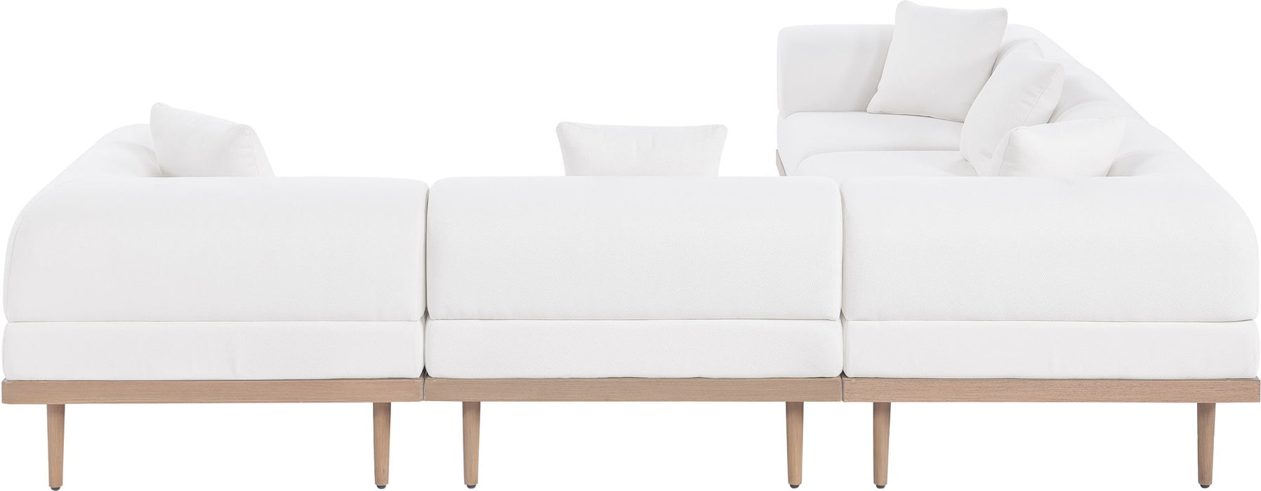 Laguna - 5 Piece 106.5" Upholstered Outdoor Patio Modular Sectional - Simple Home Plus