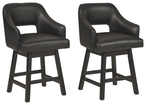 Tallenger - Upholstered Swivel Barstool (Set of 2) - Simple Home Plus
