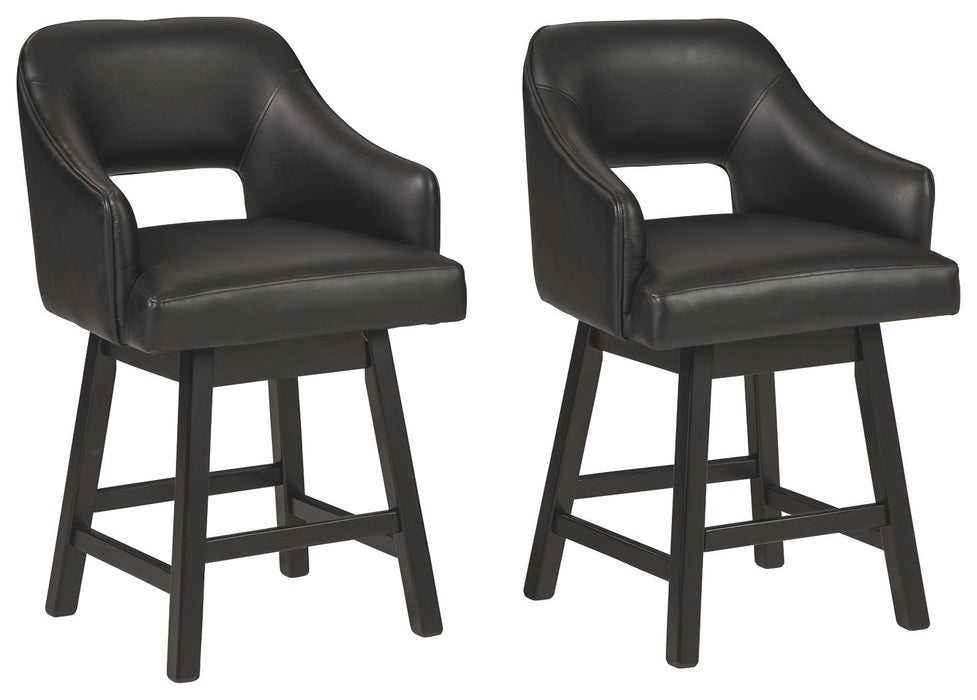 Tallenger - Upholstered Swivel Barstool (Set of 2) - Simple Home Plus