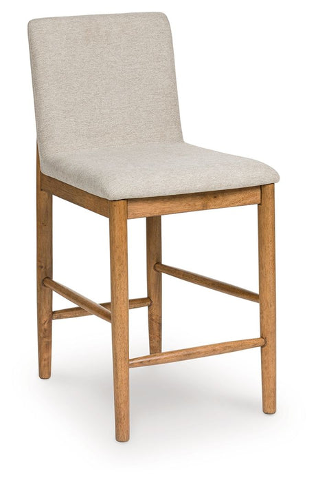 Isanti - Light Brown - Upholstered Barstool (Set of 2) - Simple Home Plus