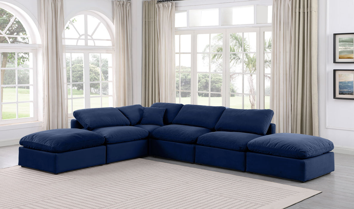 Indulge - Velvet 6 Piece Modular Armless Sectional - Simple Home Plus
