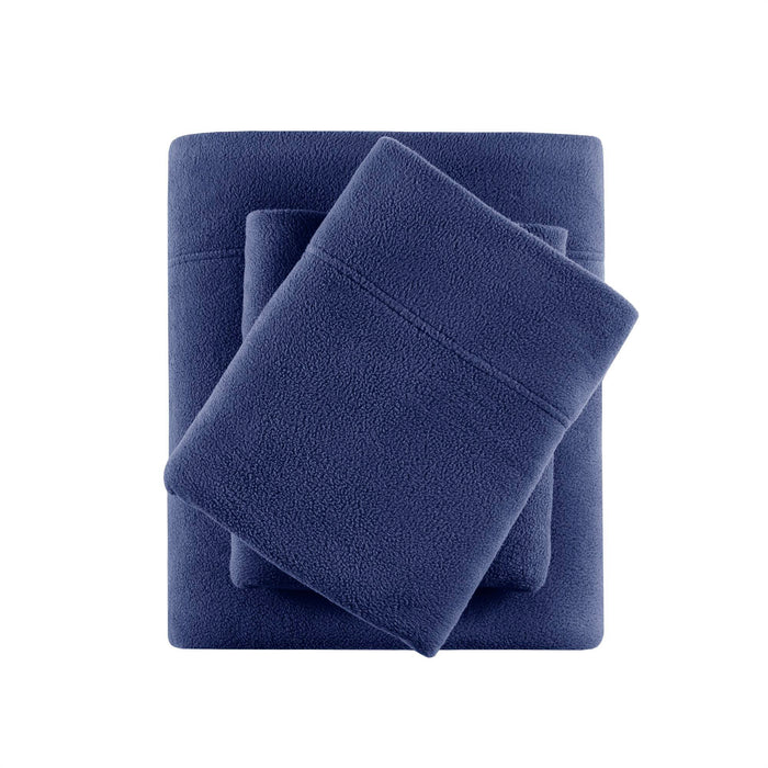 Micro Fleece - California King Sheet Set - Navy - Simple Home Plus