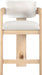 Sacha - Velvet Stool With Natural Base - Simple Home Plus
