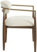 Riccio - Fabric Dining Arm Chair (Set of 2) - Walnut Frame - Simple Home Plus