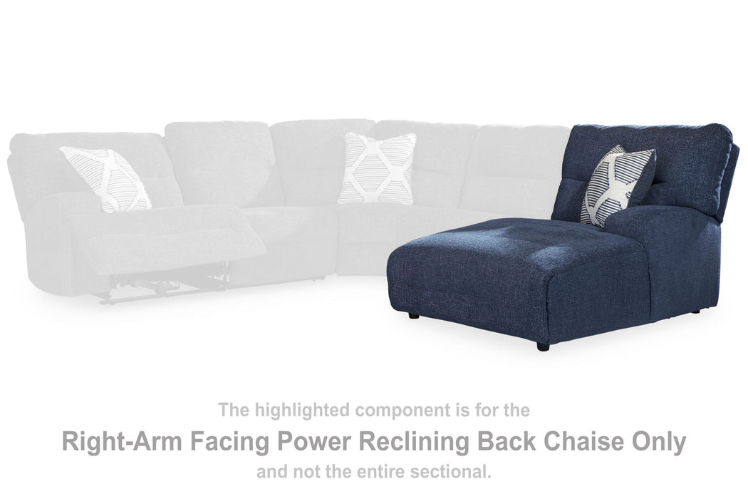 Acklen Place - Raf Power Reclining Back Chaise - Navy - Simple Home Plus