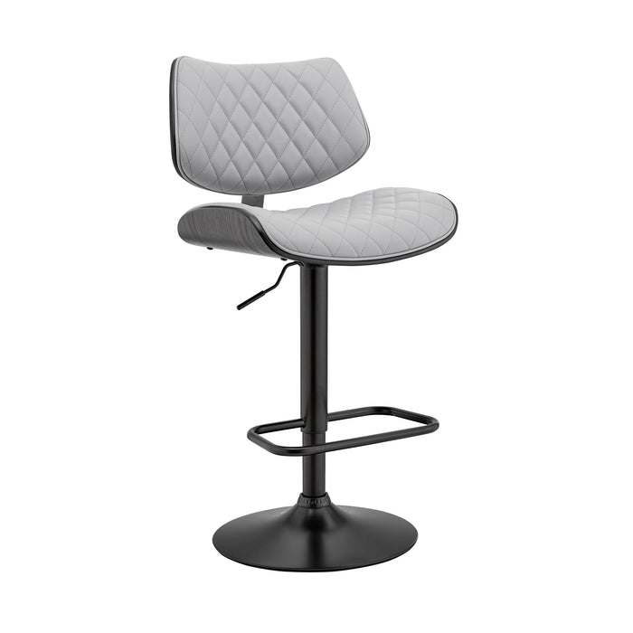 Leland - Adjustable Bar Stool - Gray / Black - Simple Home Plus