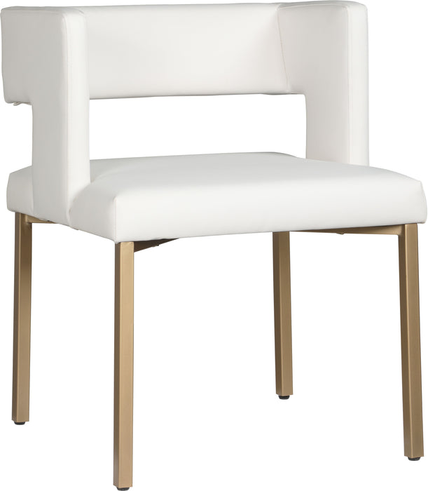 Caleb - Dining Chair with Gold Legs (Set of 2) - Simple Home Plus