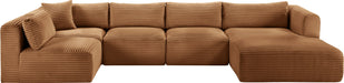 Shaggy - Fabric 5 Piece Modular U-Shaped Sectional - Simple Home Plus