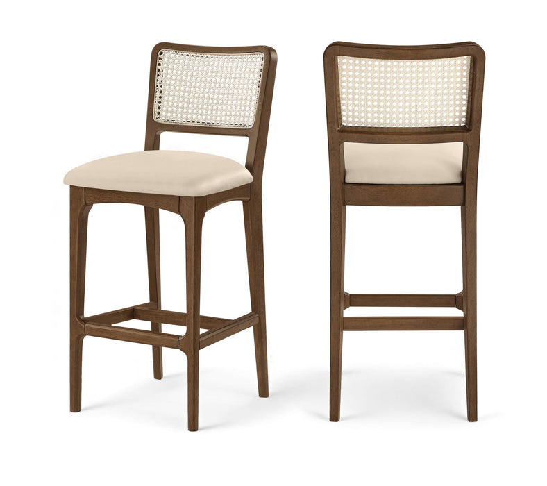 Atrium - Upholstered Bar Stool (Set of 2) - Brushed Brown Frame - Simple Home Plus