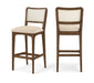 Atrium - Upholstered Bar Stool (Set of 2) - Brushed Brown Frame - Simple Home Plus