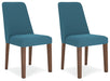Lyncott - Blue / Brown - Dining Uph Side Chair (Set of 2) - Simple Home Plus