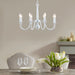 Amelia - 8-Light Traditional Metal Chandelier - Glossy White - Simple Home Plus