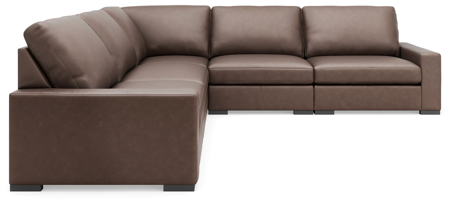 Calden - 5-Piece Sectional - Chocolate - Simple Home Plus