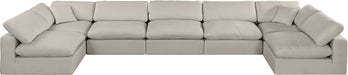 Comfy - 7 Piece Linen Modular Armless Sectional - Simple Home Plus