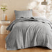 Mina - Twin/Twin Long Waffle Weave Textured Quilt Set - Gray - Simple Home Plus