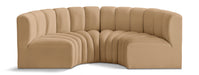 Arc - Velvet 4 Piece U-Shaped Modular Sofa - Simple Home Plus