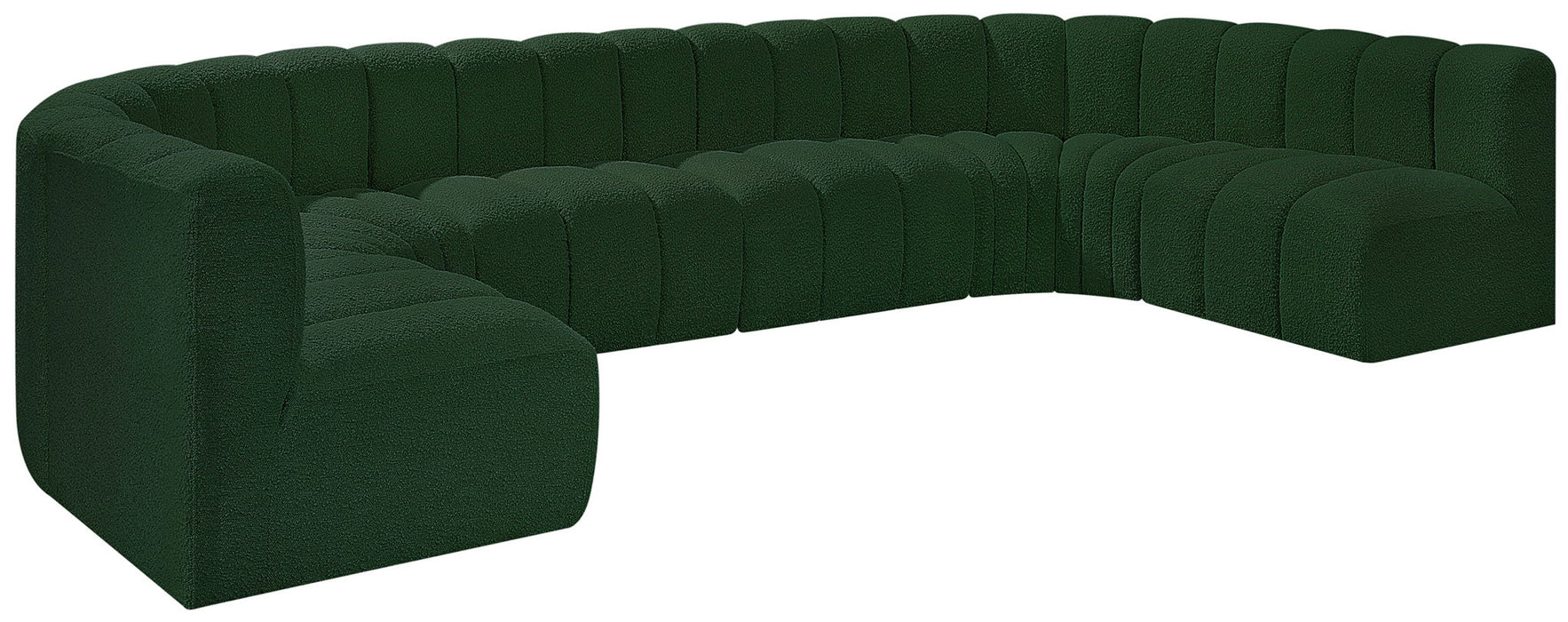 Arc - Boucle Fabric 8 Piece Modular Sofa - Simple Home Plus