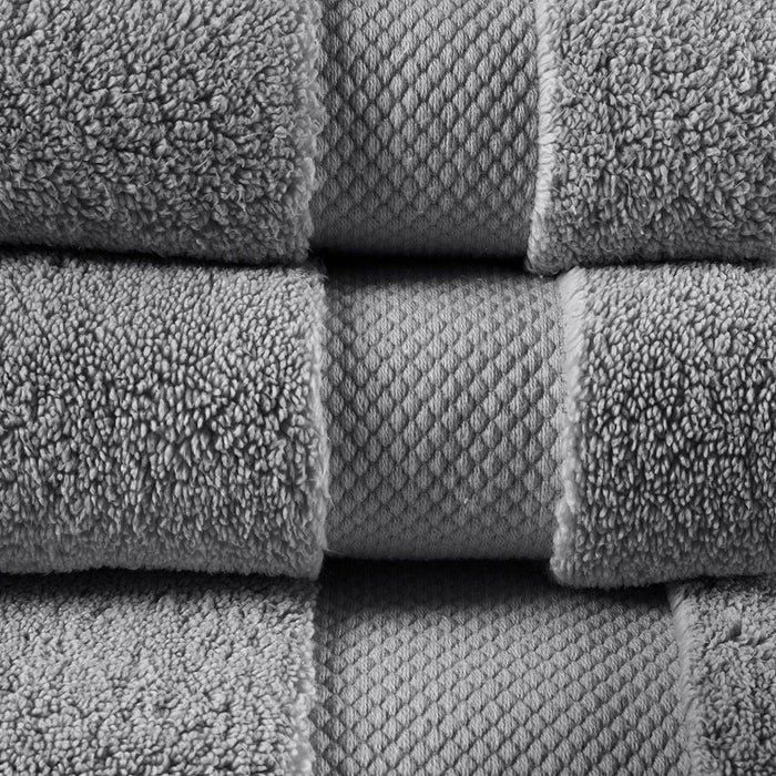 Splendor - 6 Piece Towel Set - Charcoal - Simple Home Plus