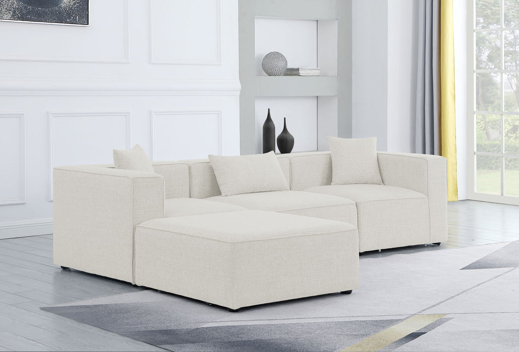 Cube - Linen 4 Piece Modular Sectional With Chaise - Simple Home Plus